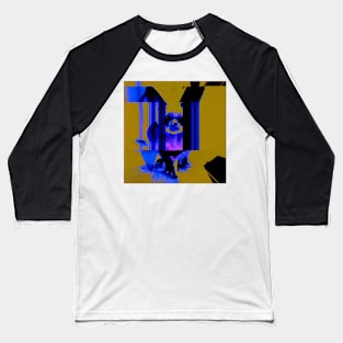 Little One - Glitch Art Surreal Animal Baseball T-Shirt